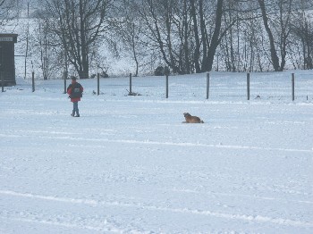 Platz mit anschlieendem Hereinrufen